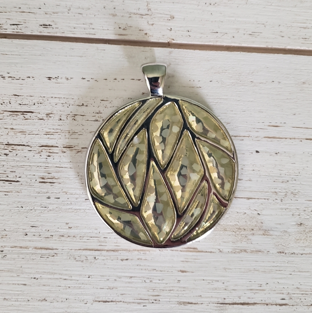 Necklace Pendant, Gold and Silver